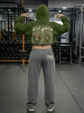 Weak Men Olive Ladies Hoodie — OBOI Fitness Gym Gear