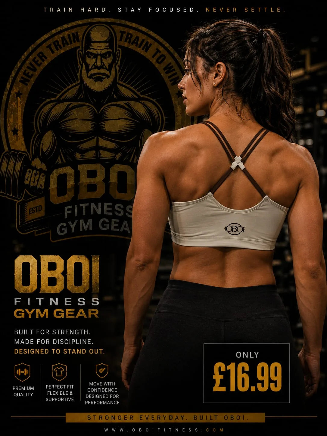 OBOILEFEMME Double strap sports bra — OBOI Fitness Gym Gear
