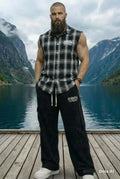 Old Skool Chopped Sleeve Checked Shirts — OBOI Fitness Gym Gear