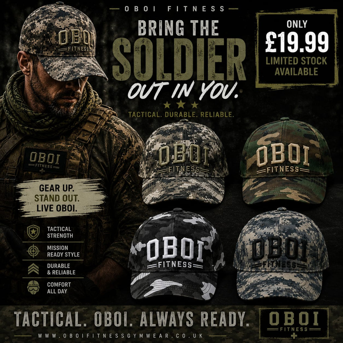 OBOI Fitness Tactical Camo Cap
