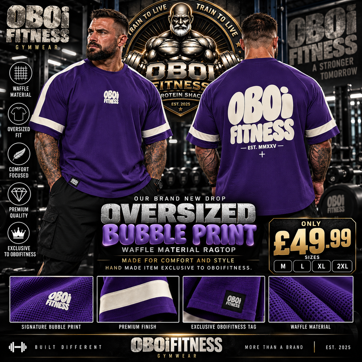 Oboi purplebubble print ragtop